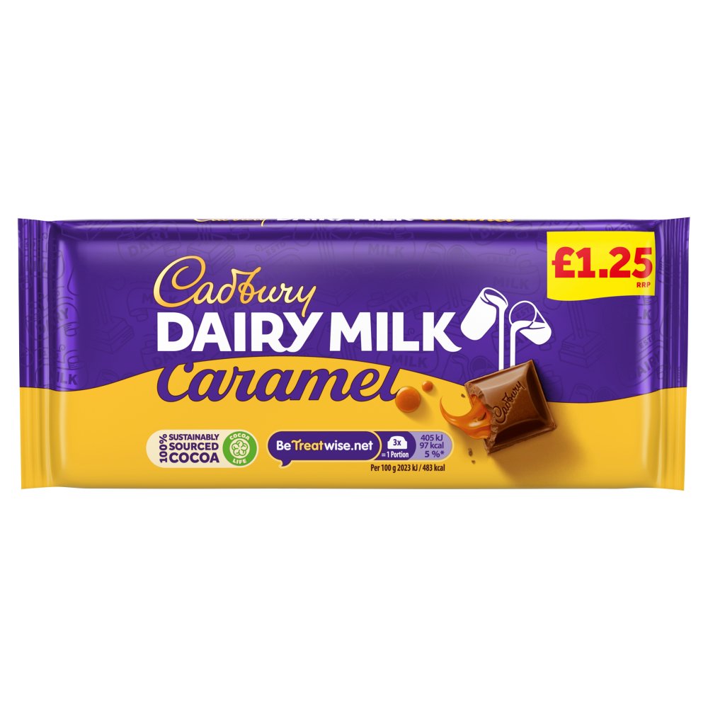 Cadbury Dairy Milk Caramel 120G (Price Marked £1.25)-Confectionery-7622201726485-Fountainhall Wines