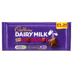 Cadbury Dairy Milk - Fruit & Nut 95G (Price Marked £1.25)-Confectionery-7622201726447-Fountainhall Wines
