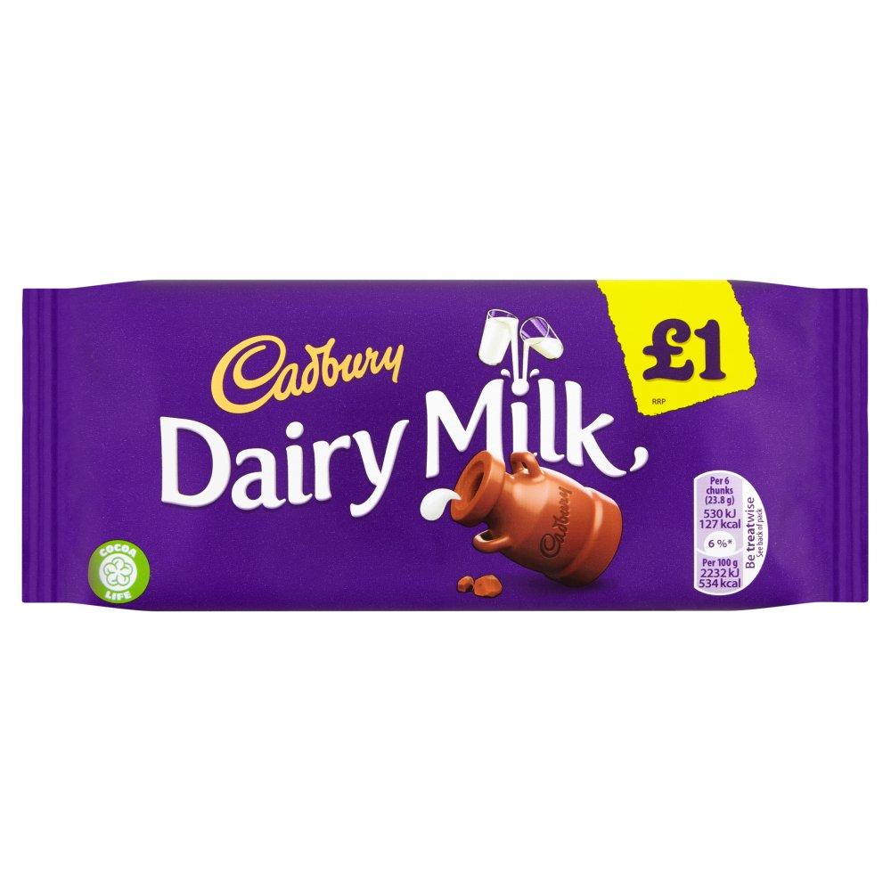 Cadbury Dairy Milk (Price Marked £1)-Confectionery-7622210497383-Fountainhall Wines