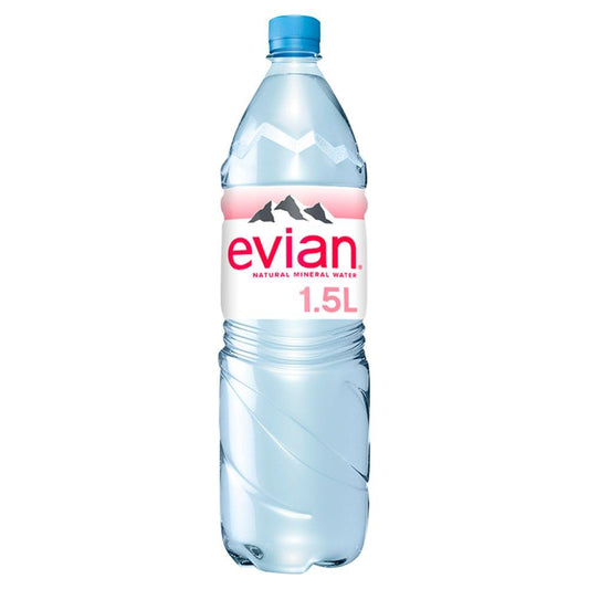 Evian Natural Mineral Water 1.5 Litre-Soft Drink-3068320084602-Fountainhall Wines