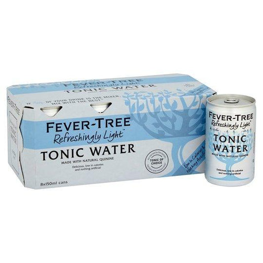 Fever Tree Refreshingly Light Tonic Water 8 x 150ml-Soft Drink-Fountainhall Wines