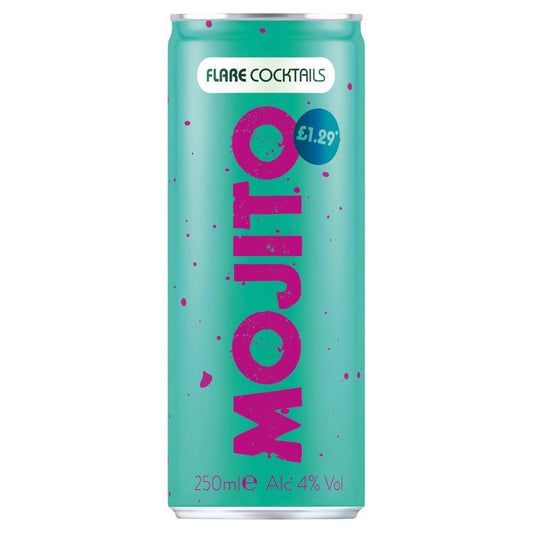 Flare Cocktails Mojito 250ml (Price Marked £1.29)-RTD's (Ready To Drink)-Fountainhall Wines