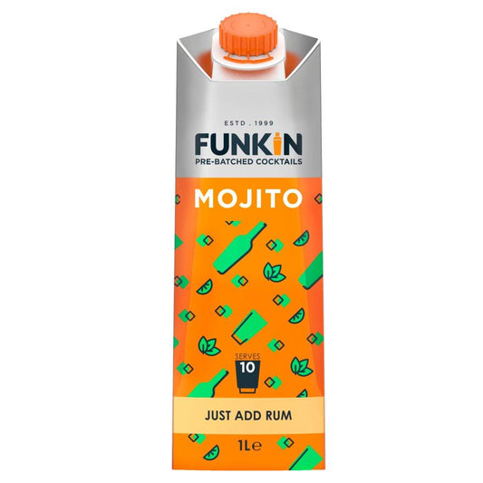Funkin Mojito Pre-Batched Cocktail Mixer Litre-Liqueurs-5060065308485-Fountainhall Wines