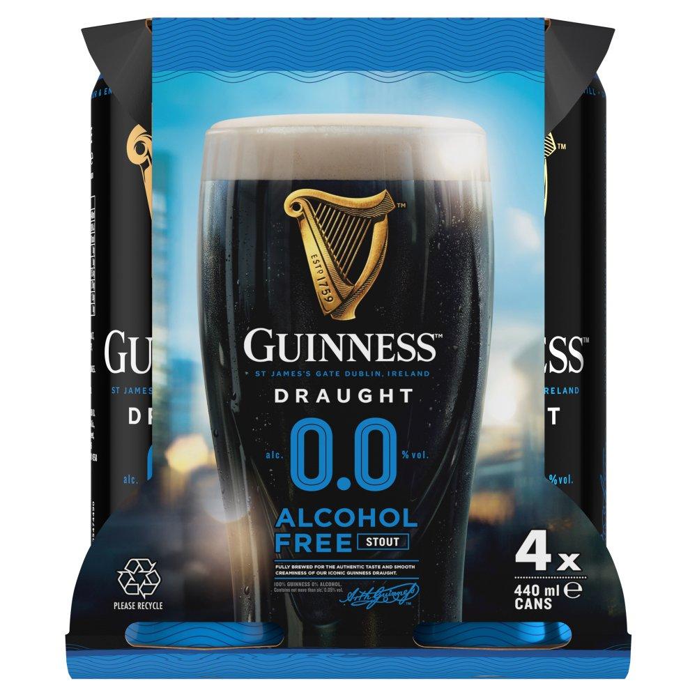 Guinness Draught 0.0% Alcohol Free 4X440ml-World Beer-5000213024959-Fountainhall Wines
