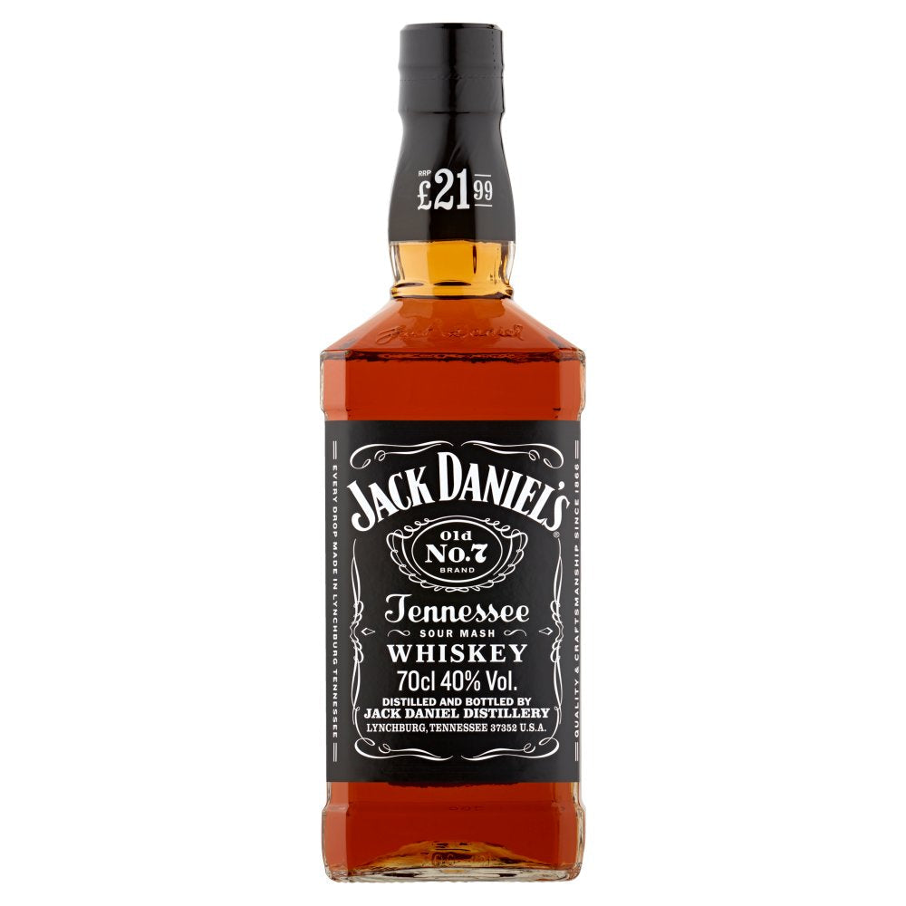 Jack Daniels Old No.7 Tennessee Whiskey 70cl (Price Marked £21.99)-American Whiskey-5099873009109-Fountainhall Wines
