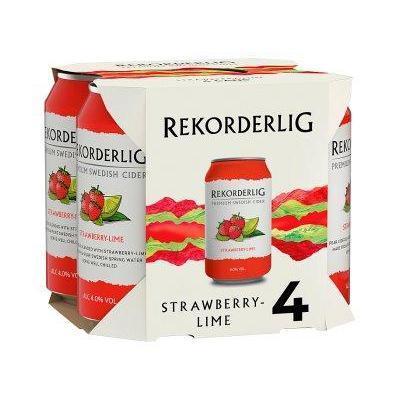 Rekorderlig Strawberry & Lime Premium Swedish Cider 4x330ml-Cider-7311100422702-Fountainhall Wines