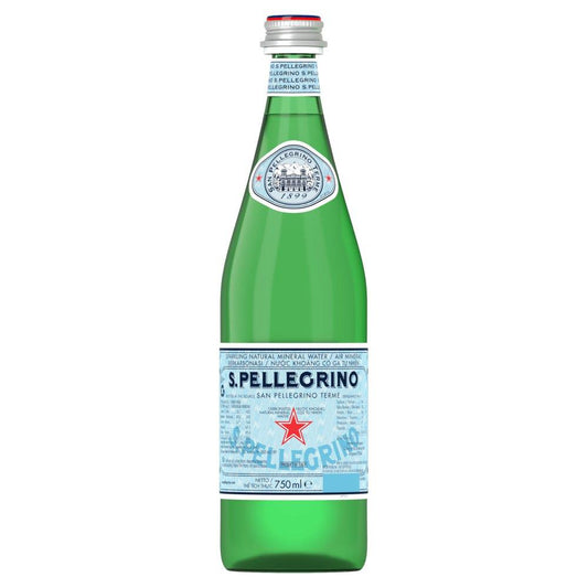 San Pellegrino Sparkling Natural Mineral Water (Glass) 75cl-Soft Drink-Fountainhall Wines