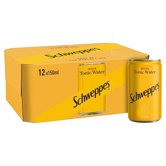 Schweppes Tonic Water 12 x 150ml-Soft Drink-Fountainhall Wines