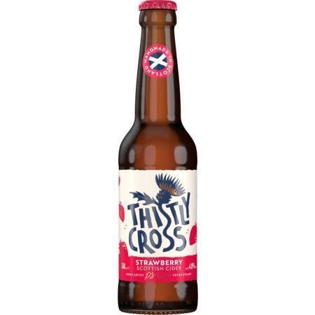 Thistly Cross Strawberry Scottish Cider 330ml-Cider-Fountainhall Wines